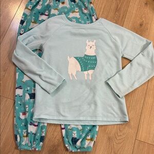 💙 Cat & Jack Teal Llama Pajama Set 💙